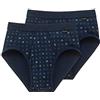 Schiesser Uomo Slip Sportivi con Inserto (Pacco 2) - Blu (815-navy), XXX-Grande (Misure del Produttore: 009)