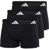 adidas Trunk (3 Pezzi) - Active Flex Cotton - Biancheria Intima Comoda, 000 Nero, S