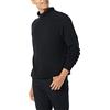 Amazon Essentials Maglione Dolcevita a Coste in Cotone 100% Uomo, Nero, XL
