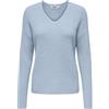 ONLY Onlcamilla - Maglione con Scollo a V L/S Knt Noos, Blu di Cachemire, S