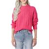 Amazon Essentials Maglione A Girocollo A Coste Moderno Morbido al Tatto (Disponibile in Taglie Forti) Donna, Rosa Shocking, S