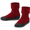 FALKE Cosyshoe Minis K HP lana con suola in gomma 1 paio, Calze da casa Unisex - Bambini, Rosso (Fire 8150), 27-28