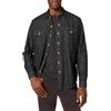 Amazon Essentials Camicia in Denim a Maniche Lunghe Regular Fit Uomo, Nero, L