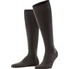 FALKE Airport M Kh lana cotone al ginocchio tinta unita 1 paio, Calzini lunghi Uomo, Marrone Brown Melange 5041, 43-44