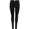 ONLY Onlpower Mid Push Up SK BB Rea3659, Jeans Donna, Nero (Black Black), S / 34L