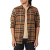 Amazon Essentials Camicia in Flanella a Maniche Lunghe Uomo, Marrone Nero Motivo A Quadri Misto, L