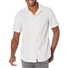 Amazon Essentials Camicia da Resort da Uomo in Cotone, vestibilità Aderente, a Maniche Corte, a Righe Verticali, Colore Rosa Foglia di tè, XXL