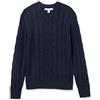 Amazon Essentials Uomo Maglione da Pescatore Girocollo a Coste a Manica Lunga in Cotone 100%