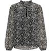 Only Onlditsy L/S Blusa Donna Wvn Noos, Nero/AOP: Shana Grafic, XS