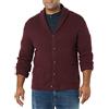 Amazon Essentials Cardigan Morbido a Maniche Lunghe con Collo Sciallato Uomo, Bordeaux, XXL