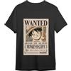 Comic Studio | One Piece Maglietta | Licenza Ufficiale | Affe D. Ruffy gesucht | Nero | L