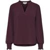 ONLY Onlmette V-Neck LS Smock Top Noos Wvn, Cioccolato decadente, XS