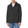 Amazon Essentials Cardigan a Maniche Lunghe in Felpa con Collo Sciallato Uomo, Carbone Puntinato, M