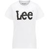 Lee Logo Tee, T Shirt Donna, Bianco (White), M
