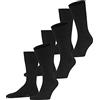 FALKE Airport Multipack M So lana cotone tinta unita confezione di 3 paia, Calzini Uomo, Grigio Anthracite Melange 3080, 39-40
