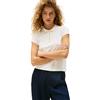 Tommy Hilfiger Donna Maglietta Polo Maniche Corte Gold Button Slim Elasticizzata, Bianco (Ivory Silk), XL