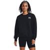 Under Armour Essential Crew Felpa Oversize in Pile da Donna, S, 001 Nero, 001 Nero, S