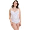 Sans Complexe - Body con pizzo, donna, Bianco (Blanc), 3C