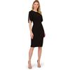 Adrianna Papell Abito Midi in crêpe con Perle in Maglia Vestito Donna