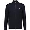 GANT CASUAL COTTON ZIP CARDIGAN, Maglione cardigan Uomo, Nero ( BLACK ), XL
