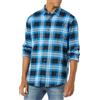 Amazon Essentials Camicia in Flanella a Maniche Lunghe Uomo, Nero Blu Grigio Tartan Plaid, XS