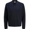JACK & JONES Jjegeorge Knit Polo LS SN, Blazer Blu Marine, S