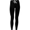 Calvin Klein High-Waist Monogram, Donna Leggings, Nero (Nuovo), M