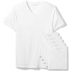 Amazon Essentials Maglietta Intima Con Scollo A V, Traspirante, In Cotone Uomo, Pacco da 6, Bianco, XL