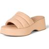 Amazon Essentials Sandali Slide On con Plateau Donna, Rosato Pelle Verniciata, 39.5 EU