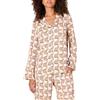 Amazon Essentials Solo Maglia del Pigiama a Maniche Lunghe in Raso dalla vestibilità Standard (Pantaloni Venduti Separatamente) Donna, Rosa Pallido Rosato Leopardata, XL