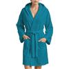 PETTI Artigiani Italiani Accappatoio Microfibra Uomo e Donna con Cappuccio, Tasche e Cintura, Unisex Asciugatura Rapida per Palestra, Piscina, Mare e Spa, Ottanio, S