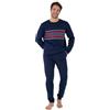 Damart Pigiama in Tessuto Felpato Thermolactyl, Blu Marino, XL