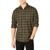 Amazon Essentials Camicia in Flanella a Maniche Lunghe Uomo, Verde Oliva, XXL