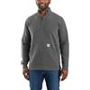 Carhartt Felpa da Uomo con colletto rialzato, peso medio, zip quadrata, vestibilità ampia, Grigio, XL