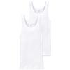 Schiesser - Canottiera, senza maniche, pacco da 2, uomo, Bianco (Weiß (100-weiss)), Medium