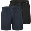 Schiesser 2 Pack Boxershorts Baumwolle Jersey Weich Multipack-Jerseyboxer Boxer a Pantaloncino, Assortiti 2_182426, 5 Uomo