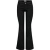 Only Jeans da Donna ONLHELLA a Vita Bassa retrò, Svasati, Denim Nero, XS x 34L