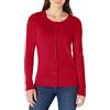 Amazon Essentials Cardigan Girocollo Leggero (Taglie Forti Disponibili) Donna, Rosso, XL Plus