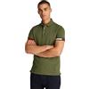 Tommy Hilfiger Uomo Maglietta Polo Maniche Corte Flag Cuff Slim Fit, Verde (Army Green), S