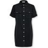 ONLY Onllisa S/S DNM Dress Gua, Nero delavé, M