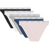 Calvin Klein Slip Donna CK Confezione 5 Pezzi Mutande Elastico a Vista Cotone Elasticizzato Articolo QD3586E Bikini 5PK