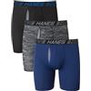 Hanes Total Support Pouch Men's Boxer Briefs Pack, Anti-Chafing, Moisture-Wicking Underwear with Cooling (Trunks Available), 3 Pack-Assorted Long Leg, Small