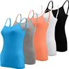 BQTQ 5 Pezzi Canottiera Donna Canotta Top Regolabile Spalline Canottiere per Donna e Ragazze