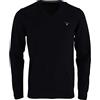 GANT Classic Cotton V-Neck Pullover da Uomo, Nero, Standard, Nero, L
