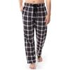 Fruit of the Loom Pantaloni Pigiama Uomo, Plaid nero., XXL
