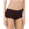 CALIDA Etude Toujours - Panty da Donna, in Cotone Supima di Alta qualità, con Fascia fine, Taglio Basso, Nero, 48-50