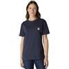 Carhartt, Pocket T-shirt K87, Loose Fit, manica corta Donna, Blu navy, XS