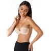 Lovable Reggiseno Fascia Autoreggente, Push-up, Coppe Adesive e Lati Trasparenti, Sostegno Invisibile, Senza Spalline, Invisible Secret Donna, Skin, M