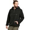Brandit Teddy Windbreaker Uomo Giacca a Vento Nero 100% Poliestere