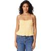 Amazon Essentials Gilet in Popeline di Cotone Elasticizzato, a Nido d'Ape, Vestibilità Classica Donna, Giallo Dorato A Righe Uniformi, XS